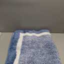 OLANLY Bathroom Rugs 24x16, Extra Soft and Absorbent Microfiber Bath Mat, Non-Slip, Machine Washable, Quick Dry Shaggy Bath Carpet, Suitable for Bathroom Floor, Tub, Shower (Small, Blue)