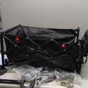 Collapsible Folding Wagon Cart, Heavy Duty Utility Cart with All-Terrain Wheels, Portable Foldable Cart for Camping, Shopping, Sports, and Beach Black