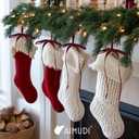 AIMUDI Burgundy Christmas Tree Bows 4.5" x 7" Wreath Bows Velvet Bows for Holiday Crafts, Garlands, Staircase, Home Outdoor Winter Christmas Decorations, 24 PCs