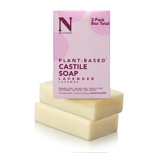 Dr. Natural Castile Bar Soap - Multipurpose Soap Bar with Anti-Acne Properties - For Face, Body and Hair - Sensitive Skin Body Wash - Lavender - 2 pcs (4 Ounce (Pack of 2))