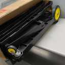 YITAHOME Cleaning Carts on Wheels, Janitorial Cart, 3-Shelf Commercial Traditional Plastic Housekeeping Cart, with 2 Yellow 25 Gallon Vinyl Bag and Pair of Rubber Gloves, Black