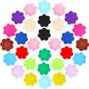 Geyoga 30 Pairs Pasties Nipple Cover for Women Disposable Nipple Covers No Show Satin Breast Stickers Self Adhesive Petal