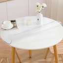 40 Inch Round Clear Table Cover Protector, Clear Round Protector for Dining Room Table, 1.5mm Thick Waterproof Round Plastic Vinyl Table Pad