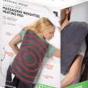 Calming Heat Massaging Weighted Heating Pad by Sharper Image- Electric Heating Pad with Massaging Vibrations, Auto-Off,12 Settings- 3 Heat, 9 Massage- 27 Relaxing Combinations, 12 x 24, 4lbs