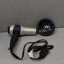 REVLON Turbo Hair Dryer with Advanced Ionic Technology, Ceramic Coating | Turbo Heat and Cold Shot Features, 1875 Watts for Fast Drying and Shine (Silver) (4.05x11.15x9.25 Inch (Pack of 1), Grey)