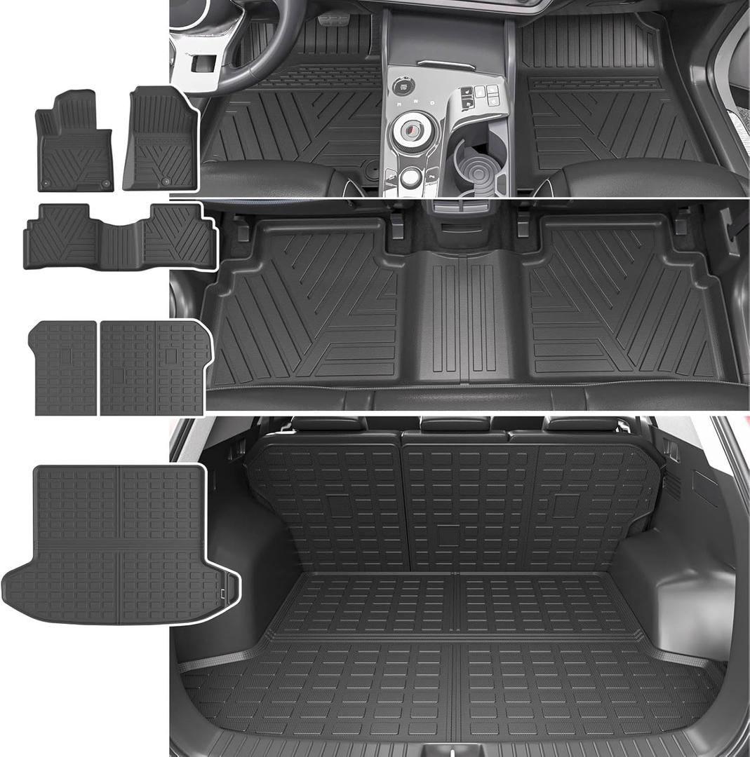 Fuel Floor Mat Cargo Mat Compatible with 2023-2025 Kia Sportage Cargo Liner Trunk Liner Backrest Replacement for 2023-2025 Kia Sportage Accessories