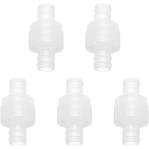 uxcell 5 Pcs Non Return Check Valves, 5/8" (15mm) Dia One Way Inline Hose Connector PP Plastic Hose Barb for Gas Liquid Air Water Tank Pump