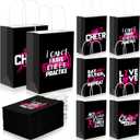 Engrowtic 24 Pcs Cheer Goodie Bags Cheerleading Tote Bags Cheerleader Gifts Accessories for Cheerleaders Cheer Party Favors Bulk for Team(Pink)