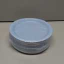 96 Pcs Blue Party Paper Plates, 9 Inch Cute Light Blue Disposable Dessert Baby Bridal Shower Dinner Birthday Cake Paper Plates for Party Bridal Baby Girl Shower Wedding Supplies