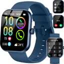 Smart Watch for Women Men(Answer/Make Call), Smartwatch 1.96" HD Fitness Activity with with Heart Rate/Pedometer/Sleep/IP68 Waterproof, Bluetooth Call/ 110+ Sport Running Watch for Android iOS Blue