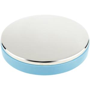 2 x BESTNULE Professional Steel Bench Block, Covered with TPR Soft Plastic at The Bottom, Metal Stamping Table Mirror, Polishing with Chrome Plating for Jewelry Stamping Tools, (Dia: 3, H: 19/32) (blue)