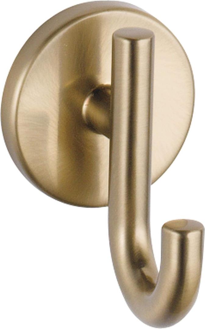 Delta Trinsic (1-Pack) Towel Hooks Champagne Bronze Single Bathroom Hooks Wall Mounted for Robes & Towels Hand Towel Hook Holder Kitchen, Bathroom Accessories (2-1/4 Inches)