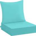 downluxe 24x24 Outdoor Chair Cushions, Waterproof Fade Resistant Patio Furniture Cushions with Handle & Removable Cover, Deep Seat Outdoor Cushions for Sofa, Couch and Patio Chairs, Teal