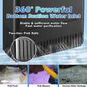 Turtle Tank Filter Aquarium Filter Power Adjustable 20-75 Gal. 290GPH Large Internal Filter 3-Stage Waterfall Bio-Filtration Low Water Level for Freshwater Saltwater Fish Tank Reptile Shrimp Frog