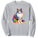 Colorful Pop Art Ragdoll Cat Sweatshirt