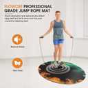 48"x36" (5mm) Jump Rope Mat | Large Rubber Exercise Mat Workout Mats for Home Gym Flooring Non-Slip Oval Design for Floor & Rope Protection