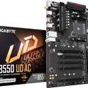 GIGABYTE B550 UD AC (rev. 1.2) AMD AM4 ATX Motherboard, Supports Ryzen 5000/4000/3000 Processors, DDR4, 10+3 Power Phase, 2X M.2, PCIe 4.0, USB-C, WiFi, GbE LAN, PCIe 4.0, Q-Flash Plus, RGB Fusion