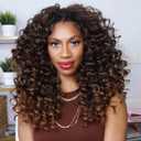 Toyotress Ocean Wave Crochet Hair - 14 Inch 8 Packs Ombre Brown Crochet Braids Deep Twist Synthetic Braiding Hair Extensions (14 Inch, T30-8P)