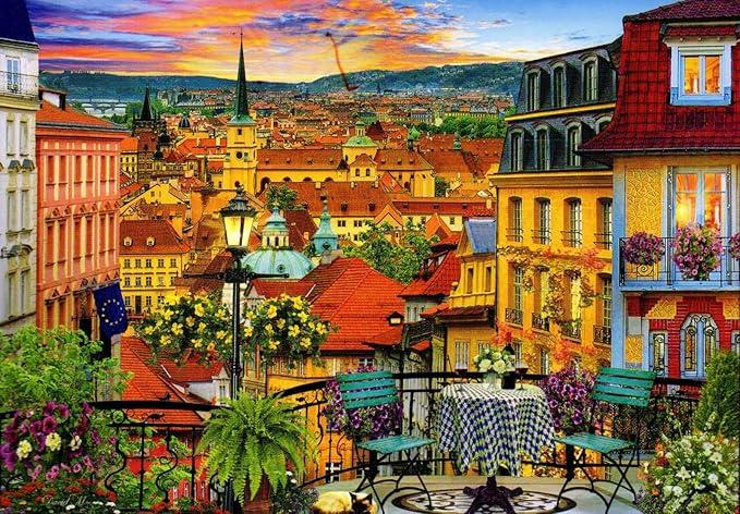 Puzzle, 1000, 27×19 Inch, European Town Dinner