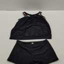 Yonique Two Piece Tankini Bathing Suits T-Back Blouson Swim Tops with Boy Shorts Women Swimsuits Sporty Swimwear XL