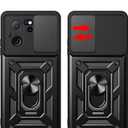 Bracket Shell for Xiaomi K60 Ultra and 13T Pro, Slide Camera Lens Cover Case (Black)