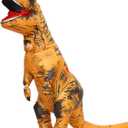 Inflatable Dinosaur Costume Kids Dinosaur Suit Blow up Full Body Dino Costume Boys Girls for Halloween Cosplay Party (Brown) Size M 1020