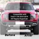 Switchback White Amber LED Front Fog Daytime Sequential Running Lamp Bumper Light LED Turn Signal Feature Compatible with Ford F150 2010-2014 SVT Raptor