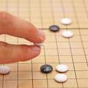 Medium Magnetic 19x19 Go Chess Set Game 11Inch/28cm Portable with Single Convex Plastic Stones and Go Board Classic Chinese Strategy for Kids & Adult, 2 Pack