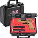 Gun Case for SIG SAUER Pistols, Lockable Hard Pistol Cases with Pre-Cut Foam Insert, TSA Approved Travel Gun Safe for SIG P365, P322, P320, P229, P226 Not for Optics