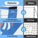 32ft Regulation Size Portable Outdoor Volleyball Net Set System for Backyard Beach with Height Adjustable Poles, PU Volleyball and Pump, Carry Bag, Boundary Line - Easy Set Up & Anti-Sagging