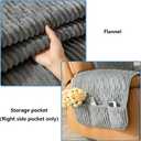 Recliner Chair Covers That Stay in Place, Waterproof Recliner Sofa Cover, Non-Slip Chair Protector, Washable Furniture Cover for Dogs, Cats and Kids (Bluegray, 23.6" Recliner Chair)