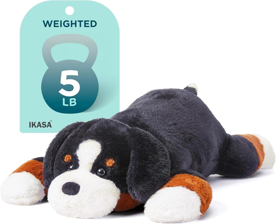 IKASA 5lbs Weighted Stuffed Animal Bernese Mountain Dog,27 inches Plush Toy Giant Large Big Jumbo Soft Puppy,Huge Size Cute Plushie,Gift for Kids