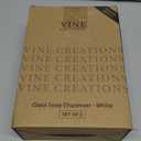 Vine Creations White Glass Soap Dispenser, 2 Pack Kitchen Soap Dispenser Set with Stainless Steel Pump, 16 oz Dish Soap and Hand Soap Dispensers for Bathroom with Waterproof Labels (Matte White Bottle / Matte Black Pump)