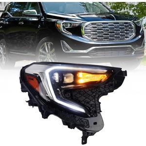 Full LED Headlight Assembly Compatible with GMC Terrain 2018 2019 2020 2021 (Factory Full LED Model) Head Lamp Replacement Right Passenger Side 84664076 GM2503476