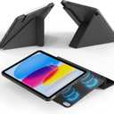 Case for iPad (A16) 11th Generation 11 Inch, for iPad 10th Generation 10.9 Inch -Magnetic Detachable Y-Shaped Cover, Clear 360 Rotating Backshell & Multi-Angle Stand, Auto Wake/Sleep, Black