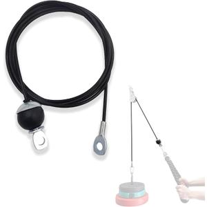 J Bryant Fitness Gym Replacement Cable Fitness Pulley Thick 5mm Heavy Duty Steel Wire Rope for Home Gym Cable Pulley Machine Accessories (98")