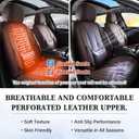 Coverado Seat Covers, Car Seat Covers Full Set, Leather Seat Covers for Cars, Car Seat Protector, Car Seat Covers Front Seats and Back Seats Universal Fit for Most Cars Brown