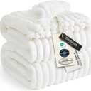 Bedsure GentleSoft Full Size Blanket for Bed - Cozy Soft Blankets for Women, Cute Large Fleece Throws for Girls, Off White, 84x90 Inches