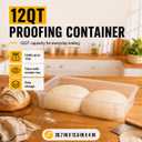 Dough Proofing Container, 1 Pack 12QT Dough Containers for 8-10 Dough Balls Large Capacity, Clear BPA-Free Dough Rising Box with Lid for Sourdough, Pizza Dough Container Stackable