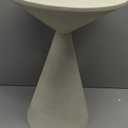 Small Drink Table, Round Martini Table, Drum End Table Side Table, Metal Accent Table,for Small Space Living Room, Bedroom, Dirt