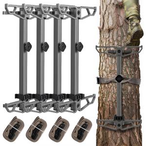 Climbing Sticks for Hunting,17.5" Lightweight Aluminum Non-Slip Climbing Sticks,Stackable and Bundled for Easy Portability,Suitable for Tree Stands,Branch Pruning,and Climbing Training
