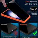 Milomdoi [3+3 Pack] for Samsung Galaxy S23 Privacy Screen Protector Tempered Glass Accessories 3 Pack Privacy Screen Samsung Galaxy S23 5G 3 Pcs camera Lens Protector Case fingerprint Suitable (6.1 Inch)