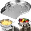 Palksky Colander and Strainer Self Drainer Base Plate Stainless Steel for Kitchen, Metal Countertop Draining Tray for Pasta Rice Noodle Fruit Veggie Food Strainer & Ceramic Colander