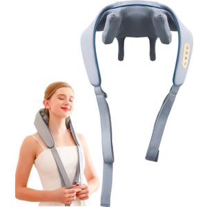 Neck and Shoulder Massager with Heat, 4D Wireless Neck Massager,Back and Leg Pain Relief, Perfect Gifts for Men Women