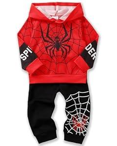 4T 5T Boys Clothes Fall Winter Hoodie For Toddler Boys Red Spider Casual Sweatsuit boys Clothes Size 4T 5T Little Boys Clothes 4T 5T Jacket 