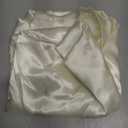 Ruisita Satin Party Tablecloth 58 x 102 Inches Wedding Rectangle Bright Silk Tablecloth Table Decor for Wedding Banquet Table Decoration, Ivory