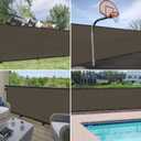 Windscreen4less 4' x 50' Privacy Fence Screen Heavy Duty Windscreen Fencing Cover Windblock Mesh Fabric Shade Cloth with Brass Grommtes for Garden Yard Pool Deck Carport Construction, Brown