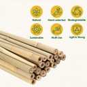 Cambaverd Bamboo Stakes 4 Feet Thicker Garden Stakes with Garden Twine, Diameter of 0.55in Natural Plant Stakes Bamboo Poles for Climbing Plants Support Tomato Cage - 20 Pack Bamboo Sticks for Plants