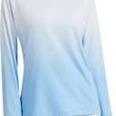 Women's UPF 50+ UV Sun Protection Shirt Outdoor Performance Long Sleeve Rash Guard Shirts for Hiking,Swim,Fishing (Medium, Gradient Blue)
