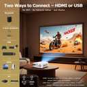Mini Projector Wired with Bluetooth Audio, Native 720P Supports 4K, Electric Focus & Keystone, Dust-Proof Low Noise, HDMI/USB for Laptop/PC/Stick, for Home Office Classroom Meeting Outdoor Movie